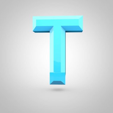 izometrik mavi mektup T