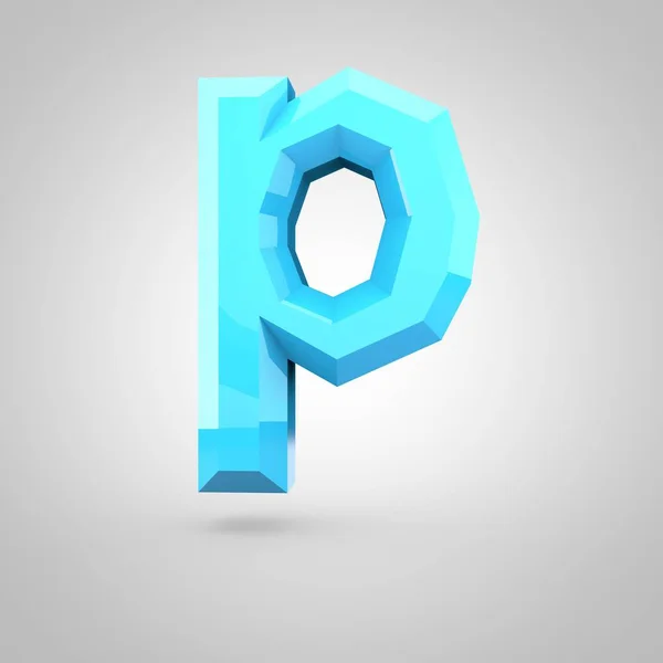 Isometrisk blå bokstaven P — Stockfoto