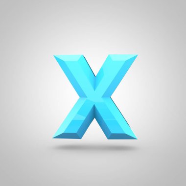 izometrik mavi mektup X