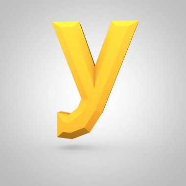 izometrik sarı harf Y