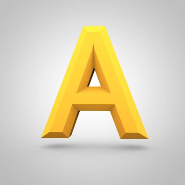 izometrik sarı harf A