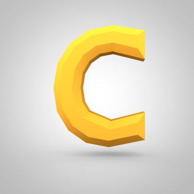 izometrik sarı harf C