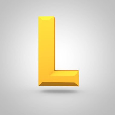izometrik sarı harf L