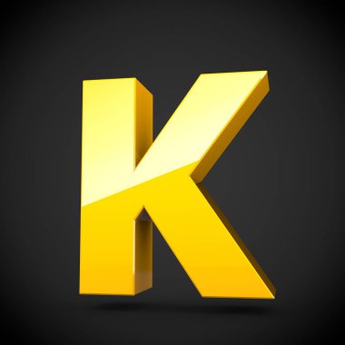 izometrik sarı harf K