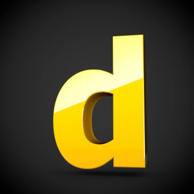 izometrik sarı harf D