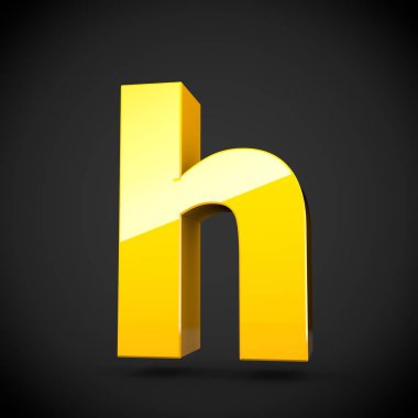 izometrik sarı harf H
