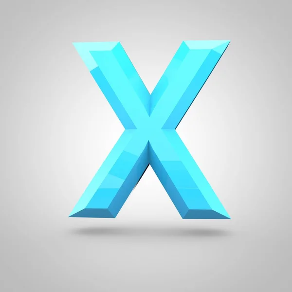 Isometrisk blå bokstaven X — Stockfoto