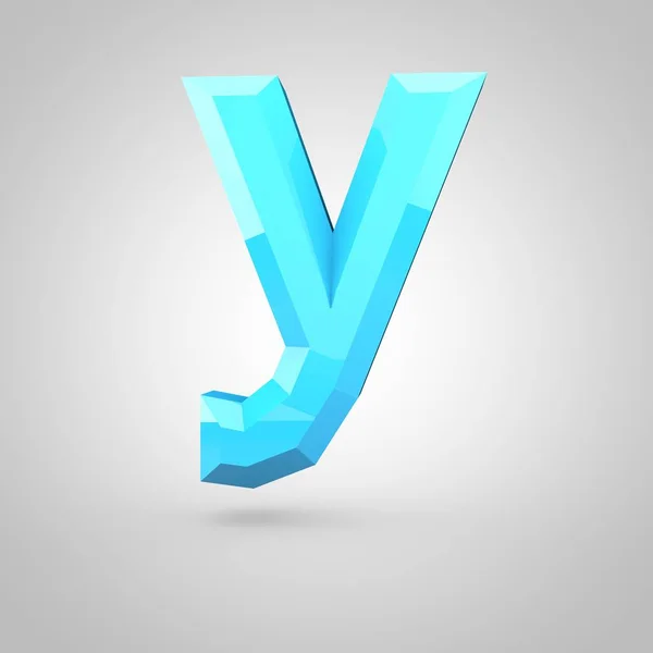 Isometric blue letter Y — Stock Photo, Image