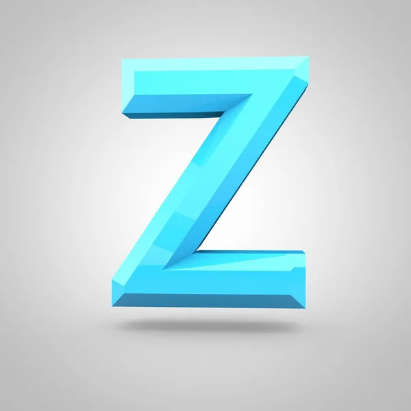 Изометрическая синяя буква Z — стоковое фото