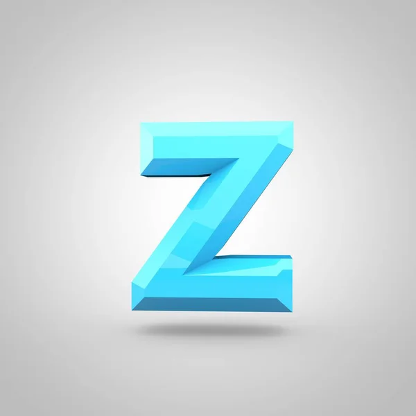 Letra azul isométrica Z — Fotografia de Stock