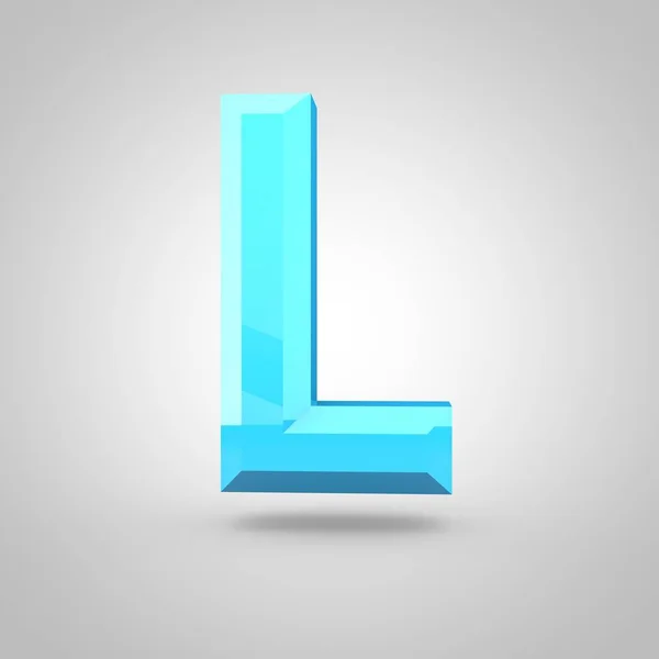 Изометрическая синяя буква L — стоковое фото
