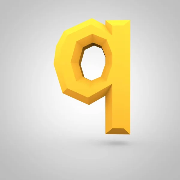 Lettera gialla isometrica Q — Foto Stock