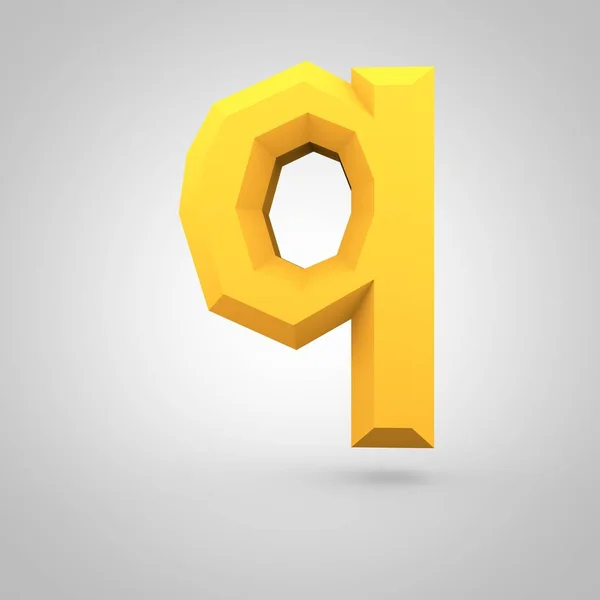 Isometric yellow letter Q — Stock Photo, Image