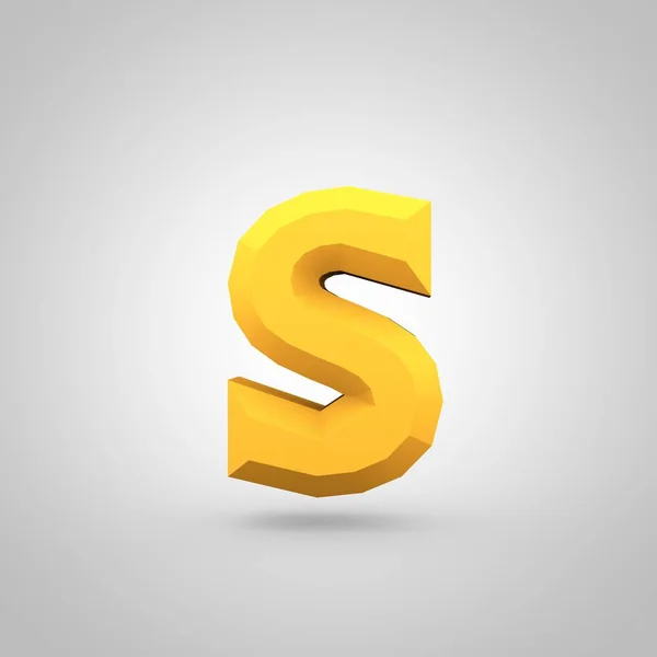 isometric yellow letter S