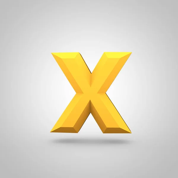 Izometrické žluté písmeno X — Stock fotografie