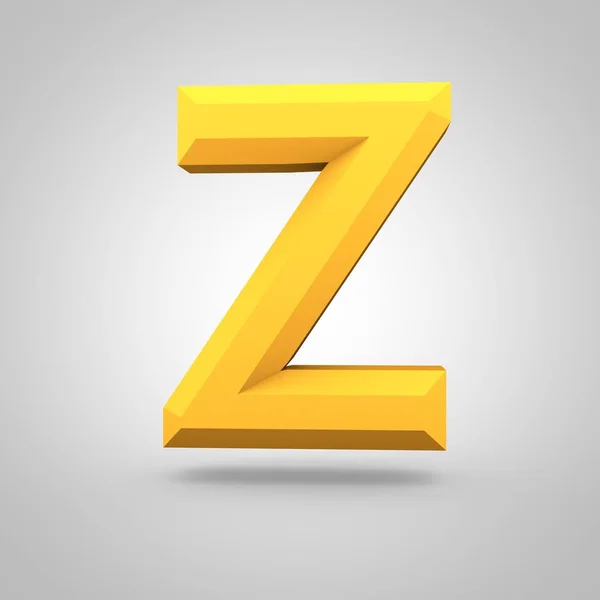 Letra isométrica amarela Z — Fotografia de Stock