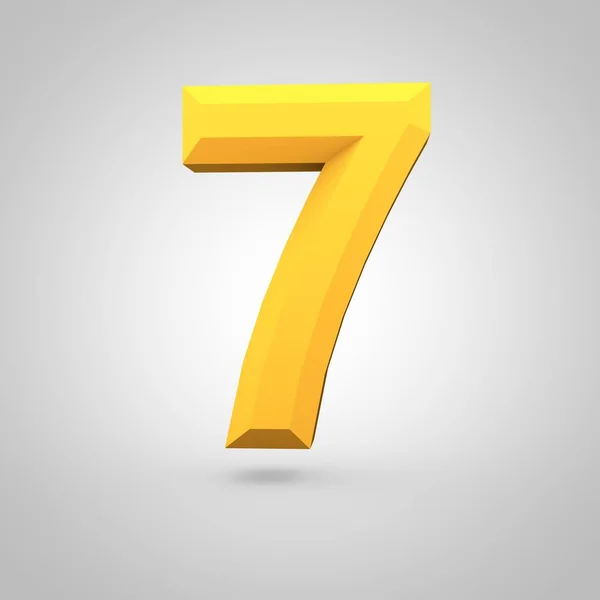 Isometrische geel nummer 7 — Stockfoto