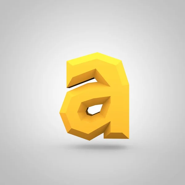 Isometric yellow letter A — Stock Photo, Image