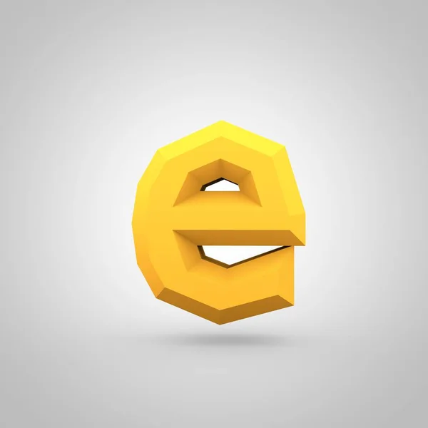 Isometric yellow letter E — Stock Photo, Image