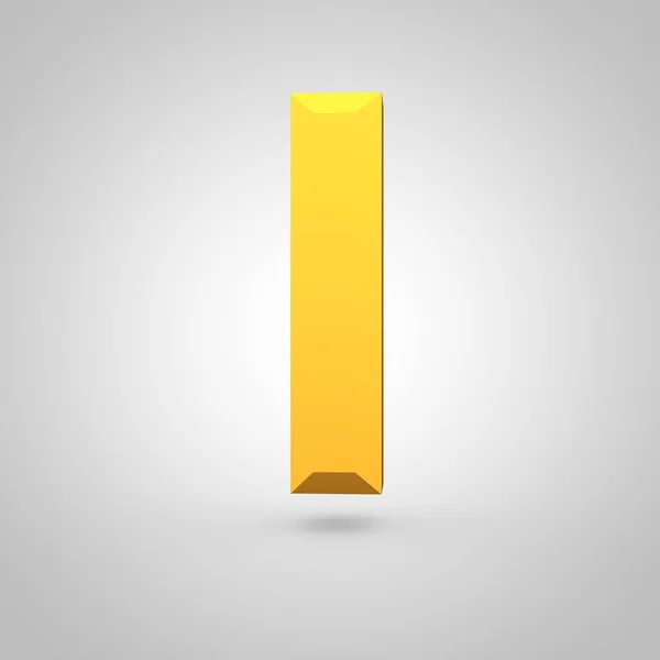 Letra amarilla isométrica I —  Fotos de Stock
