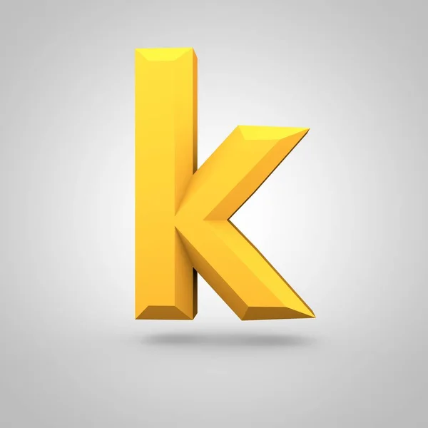 Letra amarela isométrica K — Fotografia de Stock