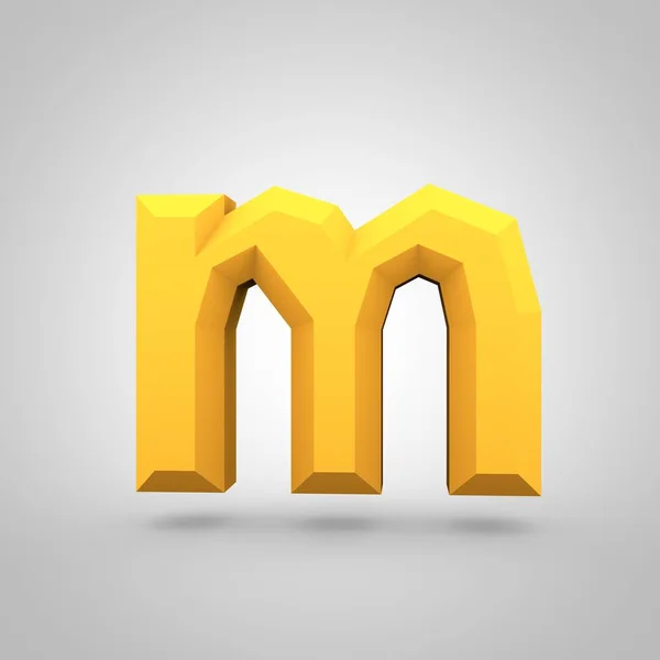 Ισομετρική κίτρινο γράμμα M — Φωτογραφία Αρχείου