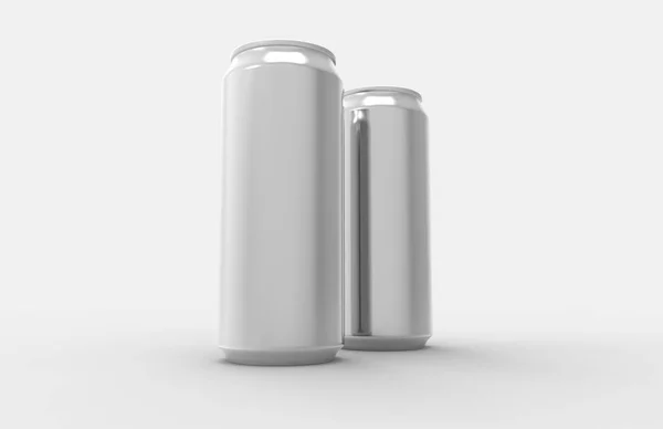 Duas latas de refrigerante de alumínio — Fotografia de Stock