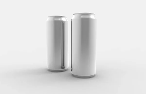 Twee aluminium soda blikjes — Stockfoto