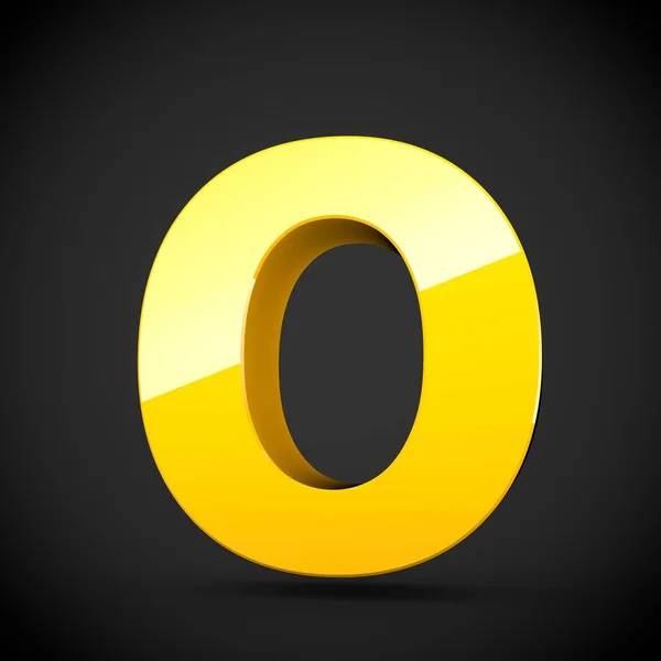 Изометрическая жёлтая буква O — стоковое фото