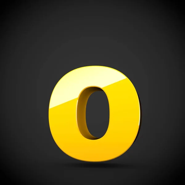 Изометрическая жёлтая буква O — стоковое фото