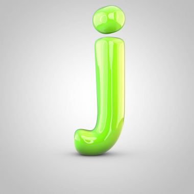 Parlak boya Alfabe harf j