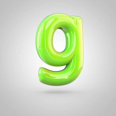 Parlak boya Alfabe harf g