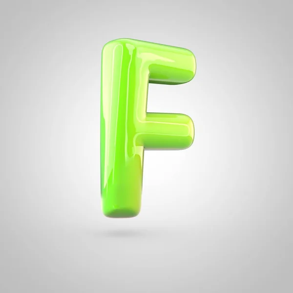 Glossy  paint alphabet letter f — Stock Photo, Image