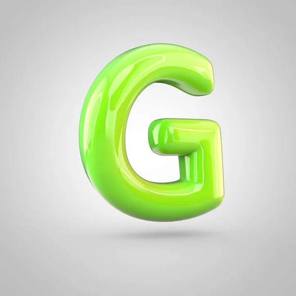 Γυαλιστερό χρώμα αλφάβητο επιστολής g — Φωτογραφία Αρχείου