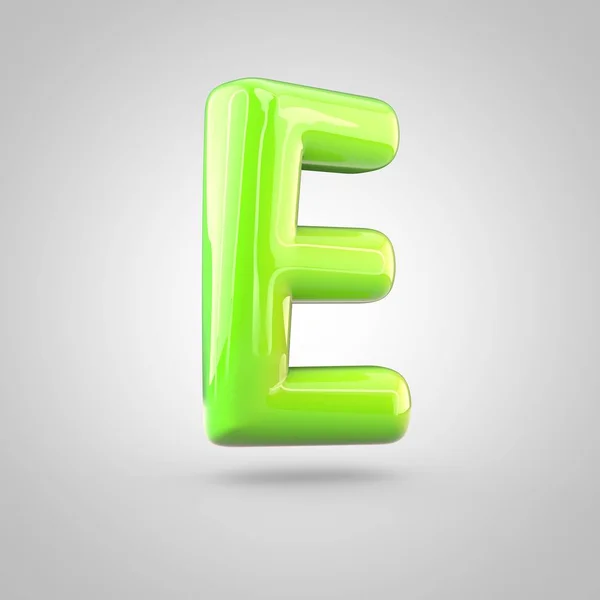 Glossy  paint alphabet letter e — Stock Photo, Image