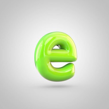 Parlak boya Alfabe harf e