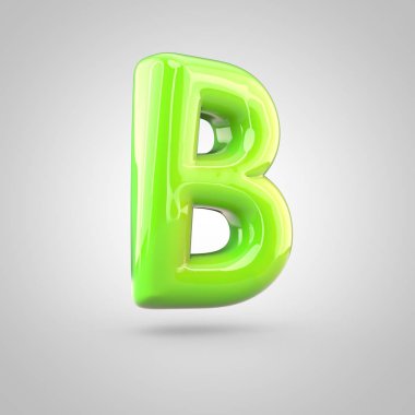 Parlak boya Alfabe harf b