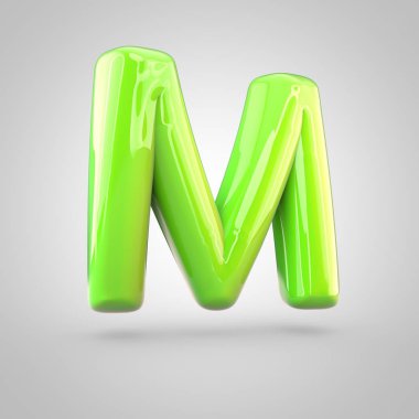 Parlak boya Alfabe harf m