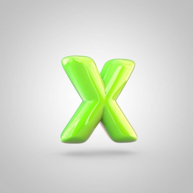 Parlak boya Alfabe harf x