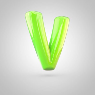 Parlak boya Alfabe harf v