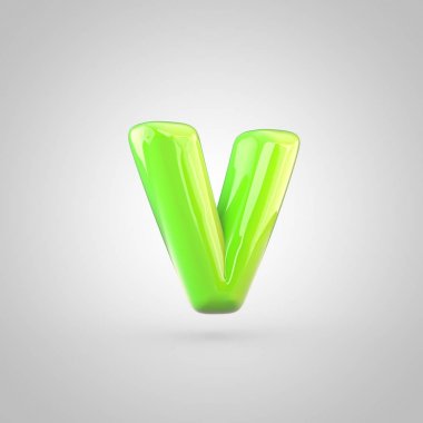 Parlak boya Alfabe harf v