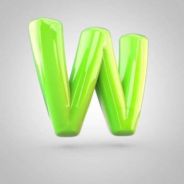 Parlak boya Alfabe harf w