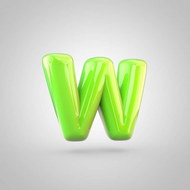 Parlak boya Alfabe harf w