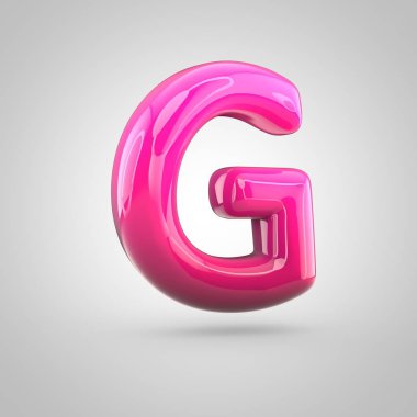 Kırmızı ve pembe Alfabe harf g