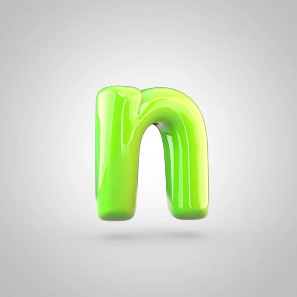 Glossy  paint alphabet letter n — Stock Photo, Image