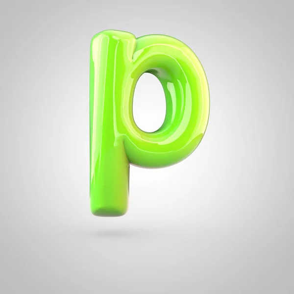 Glänzende Farbe Alphabet Buchstabe p — Stockfoto