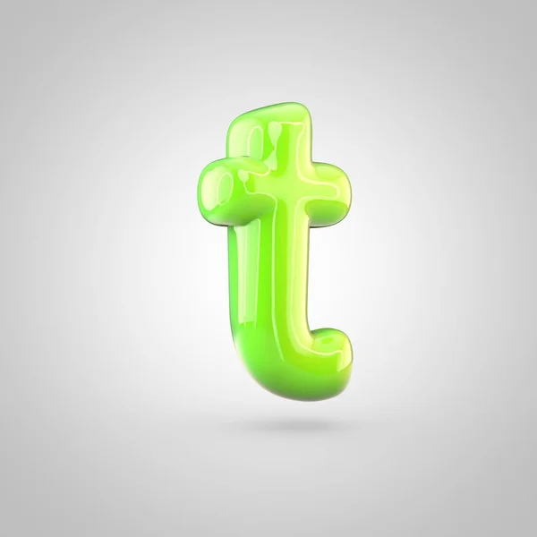Glossy  paint alphabet letter t — Stock Photo, Image