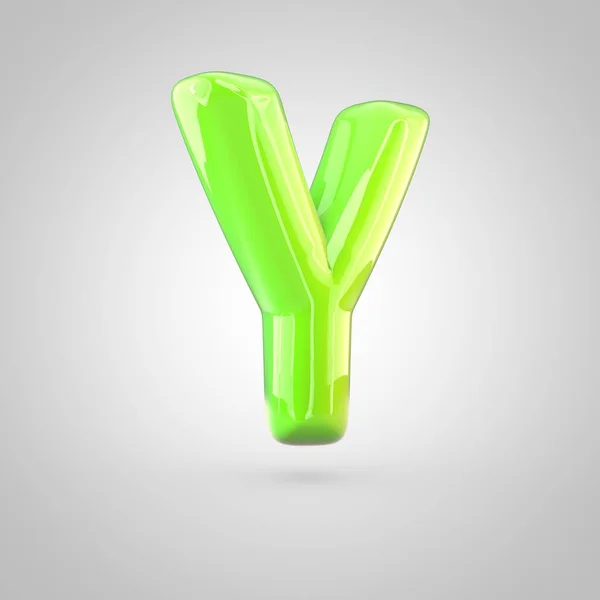 Glossy  paint alphabet letter y — Stock Photo, Image