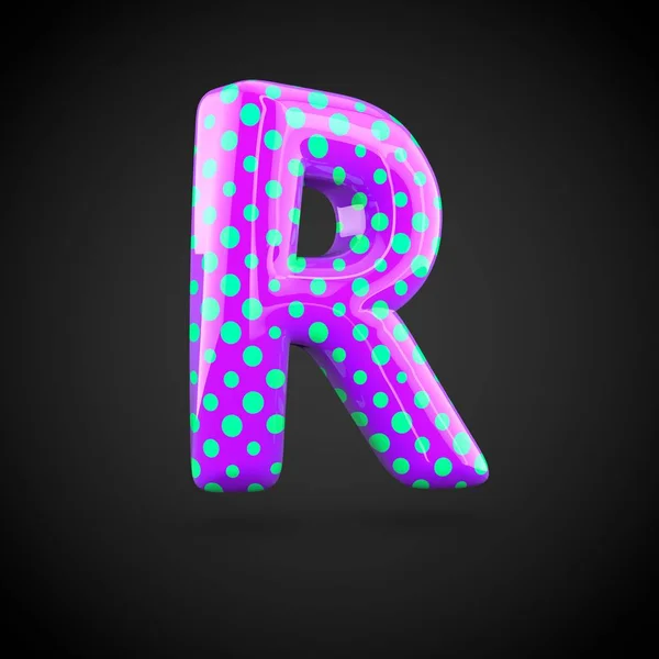 Violet alphabet letter r — Stock Photo, Image