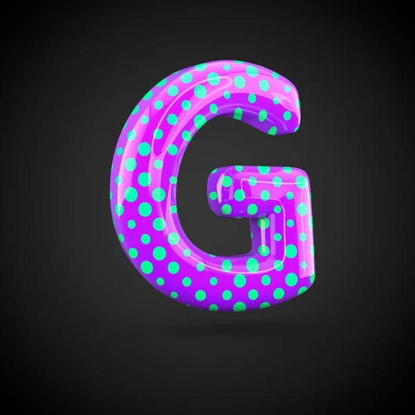 紫罗兰色的字母表字母 g — 图库照片